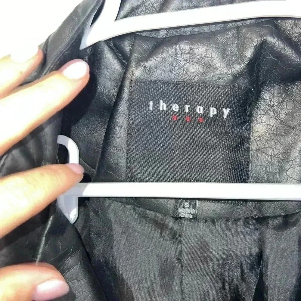 vintage therapy leather vest small - Picture 8 of 13